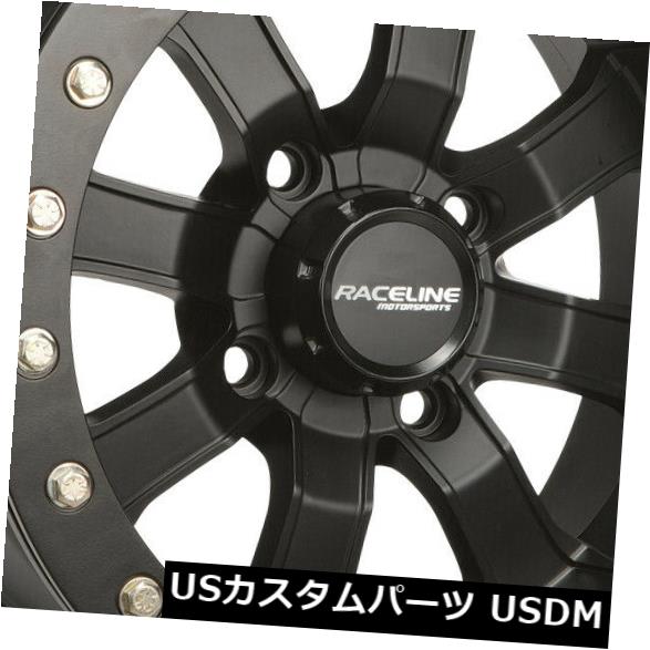 ホイール 4本セット 5個の14 "Raceline A71B Mambaビーズロックホイールセット14x10 4x115 0ブラックアウトの通販は
