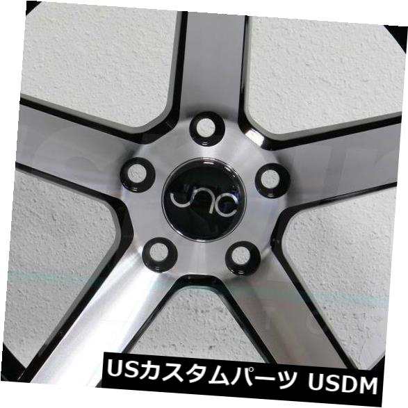 ホイール 4本セット 20x8.5 / 20x9.5 JNC 026 JNC026 5x120 35/35ブラックマシンフェイスホイール新しの通販は