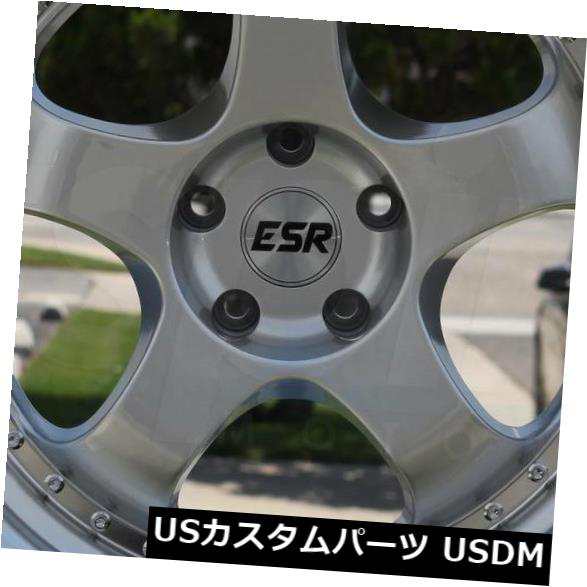 ホイール 4本セット 18x9.5 / 18x10.5 ESR SR06 SR6 5x112 35/22ハイパーシルバーホイールリムセット（の通販は