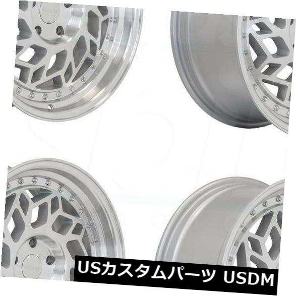 ホイール 4本セット 18x8.5 / 18x9.5 Regen5 R32 5x112 40/42マシンシルバーポリッシュホイールリムセットの通販は