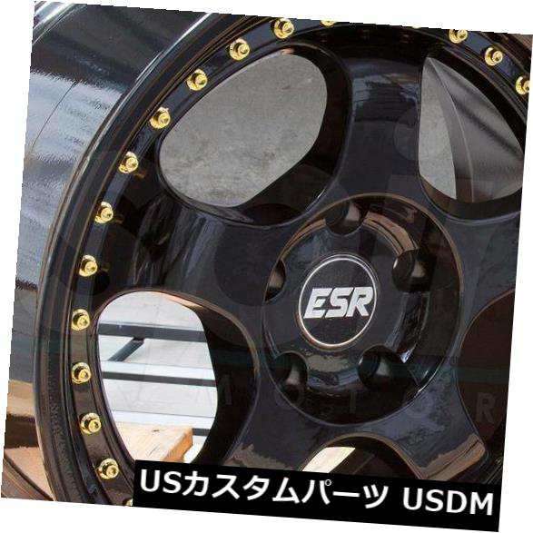 ホイール 4本セット 18x8.5 / 18x10.5 ESR SR06 SR6 5x120 30/22グロスブラックホイールリムセット（4の通販は