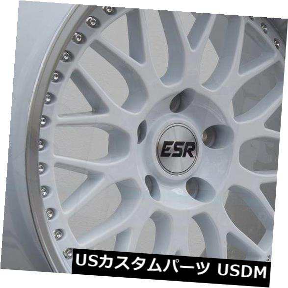 ホイール 4本セット 18x9.5 ESR SR01 SR1 5x112 35ホワイトホイールリムセット（4）  18x9.5 ESR SRの通販は