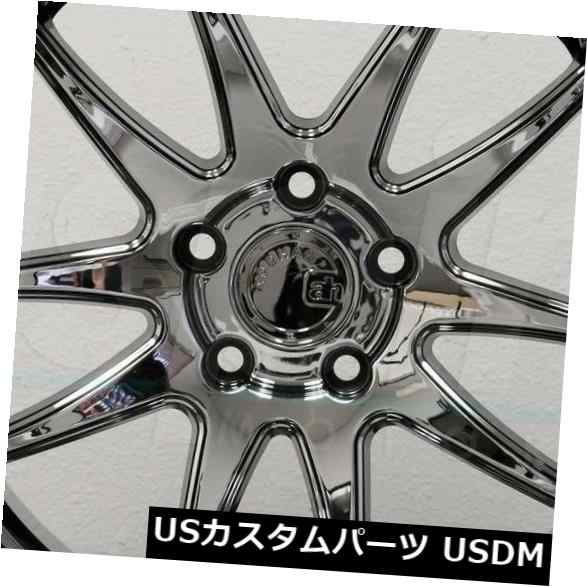 ホイール 4本セット 18x9.5 / 18x10.5 Aodhan DS02 DS2 5x114.3 22/15ブラックバキュームホイールの通販は