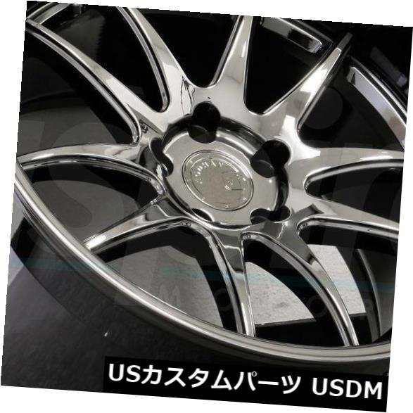 ホイール 4本セット 18x9.5 / 18x10.5 Aodhan DS02 DS2 5x114.3 22/15ブラックバキュームホイールの通販は