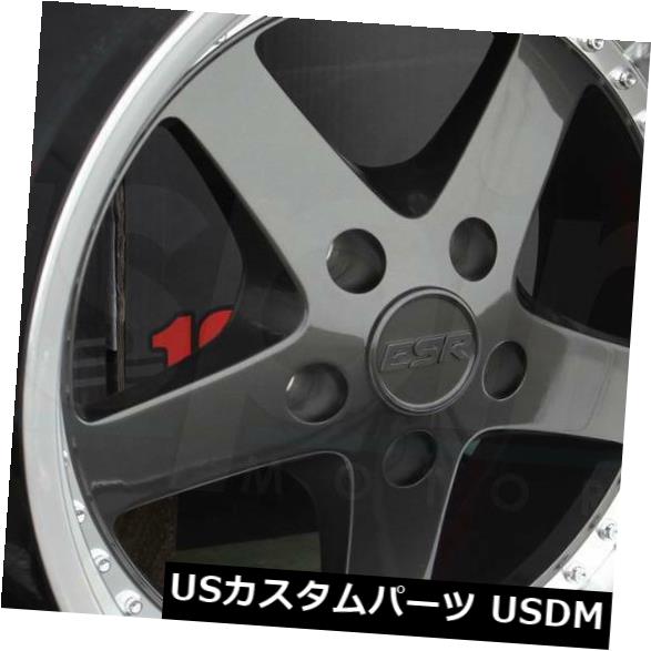 ホイール 4本セット 18x8.5 / 18x9.5 ESR SR04 SR4 5x120 30/35ガンメタルホイールの新しいセット（4）の通販は 189,420円