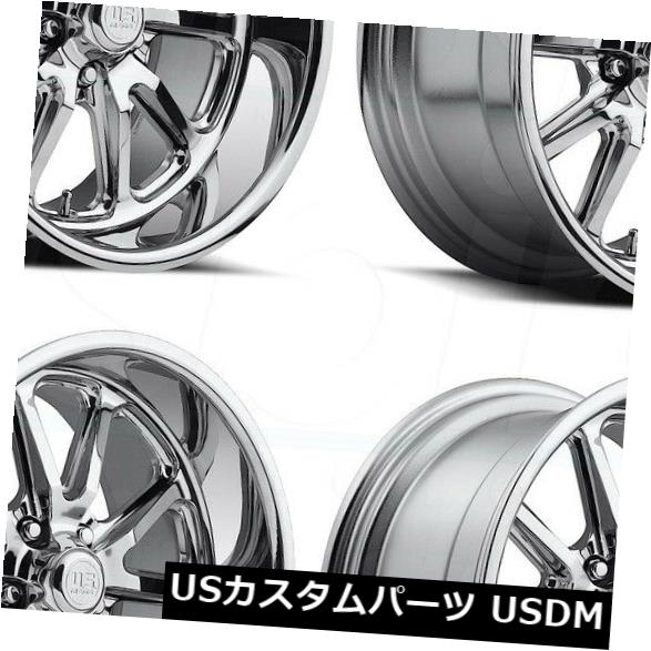ホイール 4本セット 15x8 US Mags Rambler U110 5x4.75 / 5x120.6  5 1クロームホイールリムセッの通販は