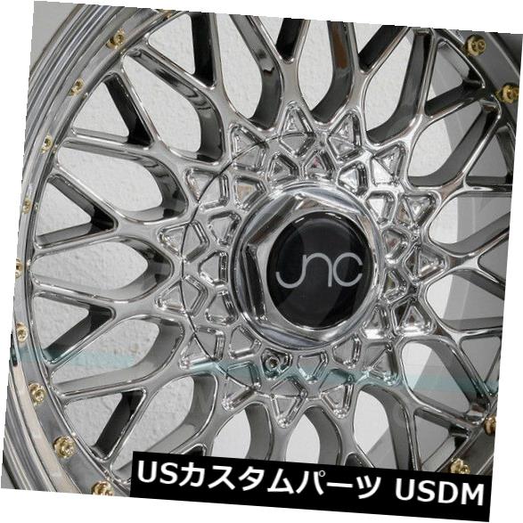 ホイール 4本セット 18x8.5 / 18x9.5 JNC 004 JNC004 5x112 / 5x120 30/25プラチナ。 ホイーの通販は