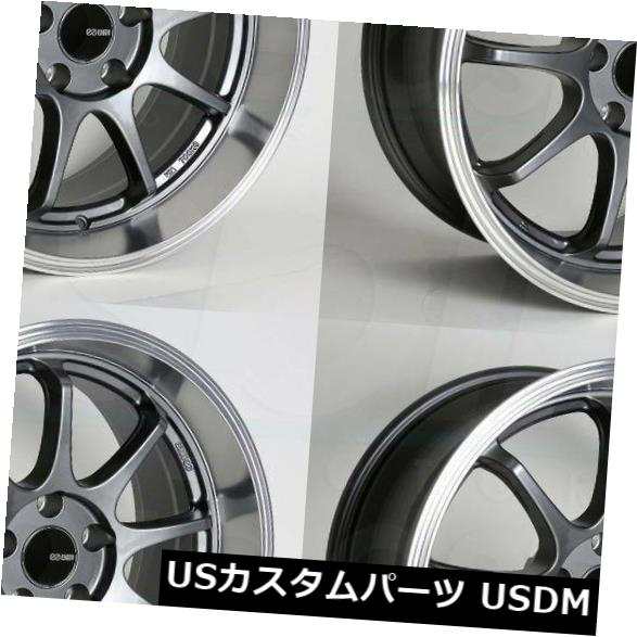 ホイール 4本セット 17x9 Enkei Tenjin 5x100 45 Gunmetal Paint Wheels Rims Set（4の通販は