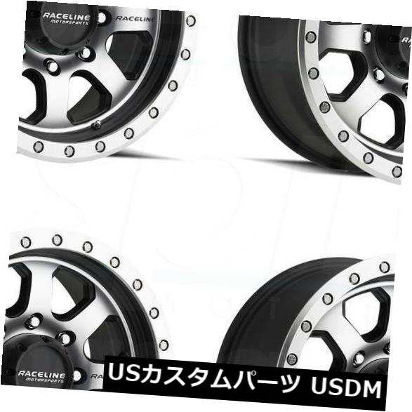 ホイール 4本セット 17x9レースライン929Mストリート5x5.5 / 5x139.7 -12機械加工ブラックホイールリムセット（4） の通販は