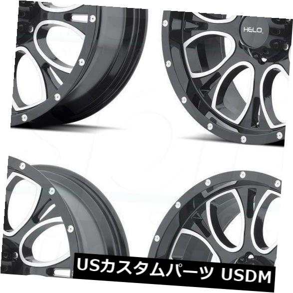 ホイール 4本セット 18x9 Helo HE879 6x5.5 / 6x139.7 18ブラックマシンミルドホイールリムセット（4）  1の通販は