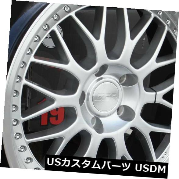 ホイール 4本セット 18x8.5 / 18x10.5 ESR SR01 SR1 5x114.3 30/22ハイパーシルバーホイールリムセッの通販は