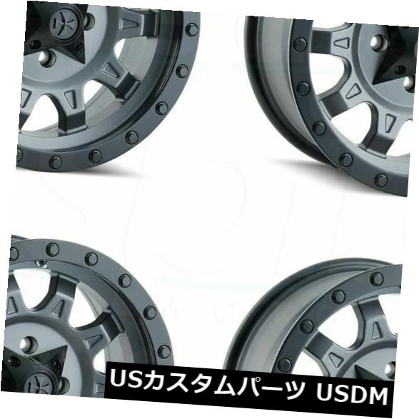 ホイール 4本セット 18x9ダーティライフロードキル6x120 0マットガンメタルホイールリムセット（4）  18x9 Dirty Lifの通販は 180,840円
