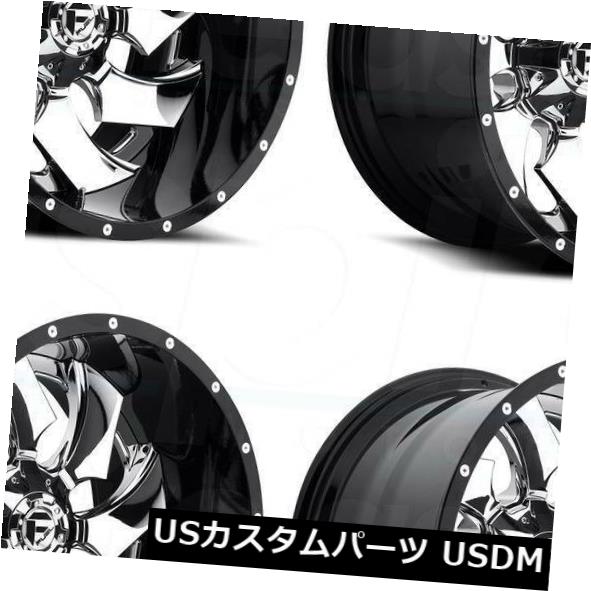 ホイール 4本セット 22x14フューエルクリーバーD240 8x6.5 / 8x165.1 -70クロームホイールリムセット（4）  22の通販は