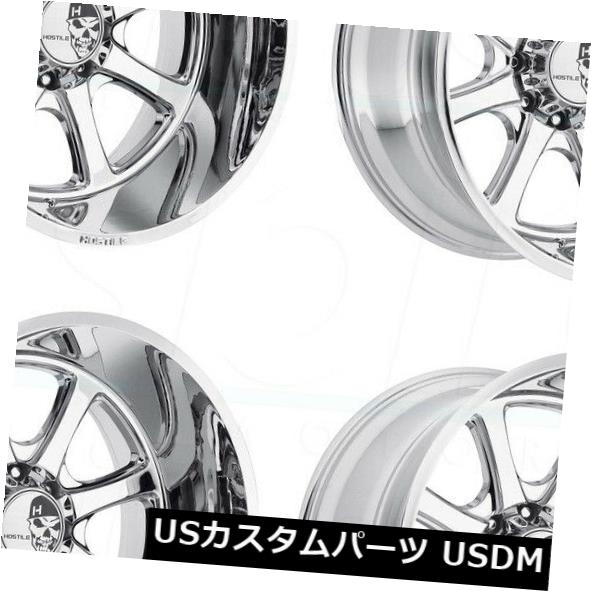 ホイール 4本セット 24x14敵対的なH105 Exile 8x6.5 / 8x165.1 -76クロームホイールリムセット（4）  24の通販はホイール