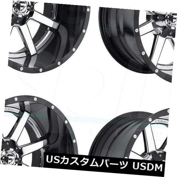 ホイール 4本セット 22x12 Fuel Maverick D260 6x135 / 6x5.5 -44クロームホイールリムセット（4） の通販は