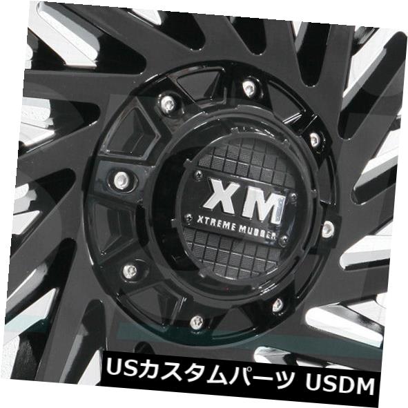 ホイール 4本セット 26x14 Xtreme Mudder XM330 8x170 -76グロスブラックミルドホイールリムセット（4）  の通販は