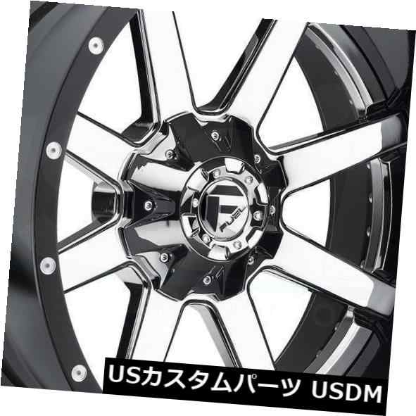 ホイール 4本セット 20x14 Fuel Maverick D260 8x6.5 / 8x165.1 -76クロームホイールリムセット（4の通販は