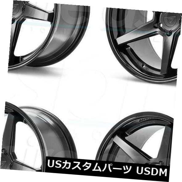ホイール 4本セット 22x9.5 / 22x11 Ferrada FR3 5x120 15/20マットブラックブラックリップホイールリムセの通販は