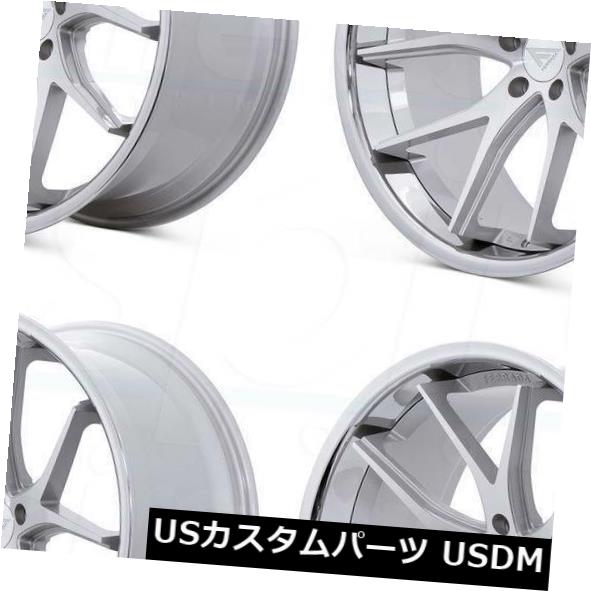 ホイール 4本セット 22x9.5 / 22x11 Ferrada FR2 5x120 15/20マシンシルバークロームリップホイールRiセの通販は