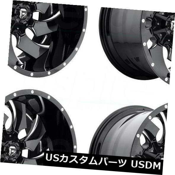 ホイール 4本セット 24x16フューエルクリーバーD239 8x170 -99ブラックミルドホイールリムセット（4）  24x16 Fueの通販は