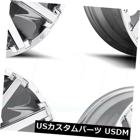ホイール 4本セット 22x12 Fuel Contra D614 8x170 -44クロームホイールリムセット（4）  22x12 Fueの通販は