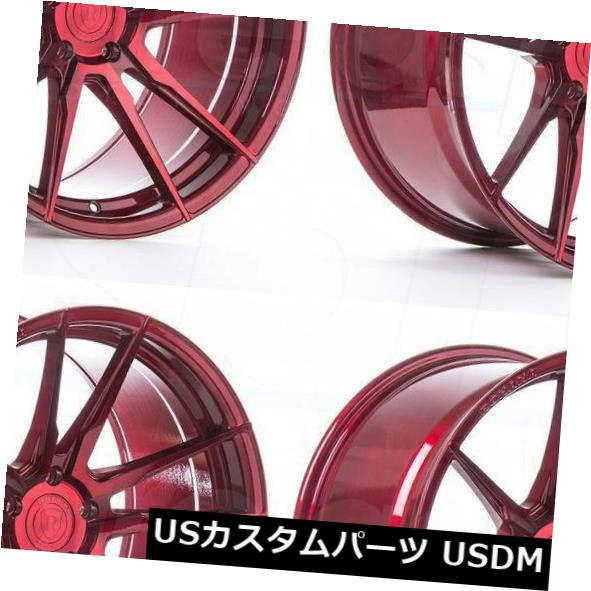 ホイール 4本セット 20x9 / 20x11 Rohana RF2 5x120 20/25レッドホイールリムセット（4）  20x9/20の通販は 315,414円