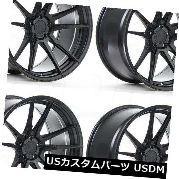 ホイール 4本セット 20x10 / 20x11 Rohana RF2 5x112 33/43ブラックホイールリムセット（4）  20x10の通販は