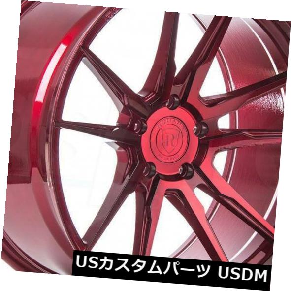 ホイール 4本セット 20x9 Rohana RF2 5x120 35レッドホイールリムセット（4）  20x9 Rohana RF2 5xの通販は