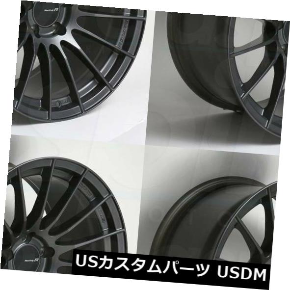 ホイール 4本セット 18x9.5 Enkei Rs05-Rr 5x114.3 22 Gunmetal Paint Wheels Rims の通販は
