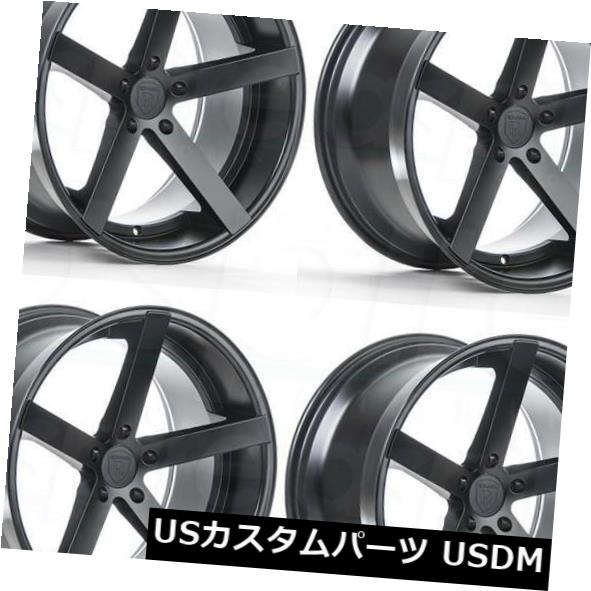 ホイール 4本セット 22x9 / 22x11 Rohana RC22 5x114.3 35/45マットブラックホイールリムセット（4）  の通販は