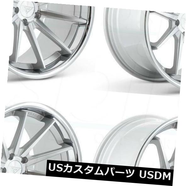 ホイール 4本セット 20x9 / 20x10.5フェラーダFR4 5x112 23/25マシンシルバークロームリップホイールRiセット（4の通販は 284,526円
