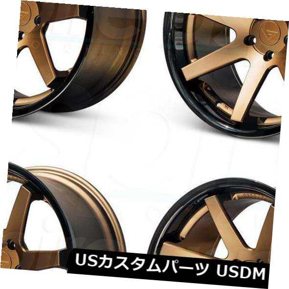 ホイール 4本セット 20x9 Ferrada FR1 5x114.3 35マットブロンズブラックリップホイールリムセット（4）  20x9の通販は