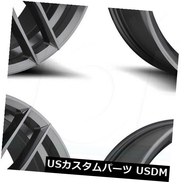 ホイール 4本セット 24x9.5 Niche Vosso M204 6x5.5 / 6x139.7 30 GunMetal Wheels の通販は