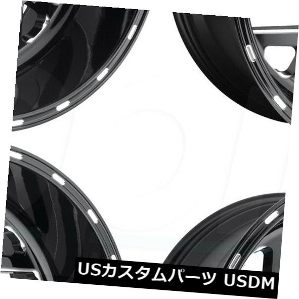 ホイール 4本セット 20x8.25燃料Triton D581 8x210 -195ブラックミルドホイールリムセット（4）  20x8.25の通販は 264,330円