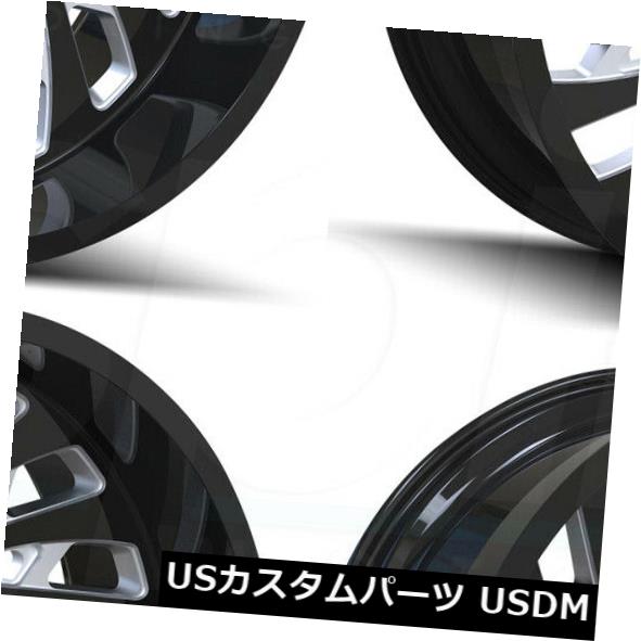 ホイール 4本セット 24x12カリオフロードスイッチバック8x170 -51グロスブラックミルドホイールリムセット（4）  24x12 Cの通販は 264,330円