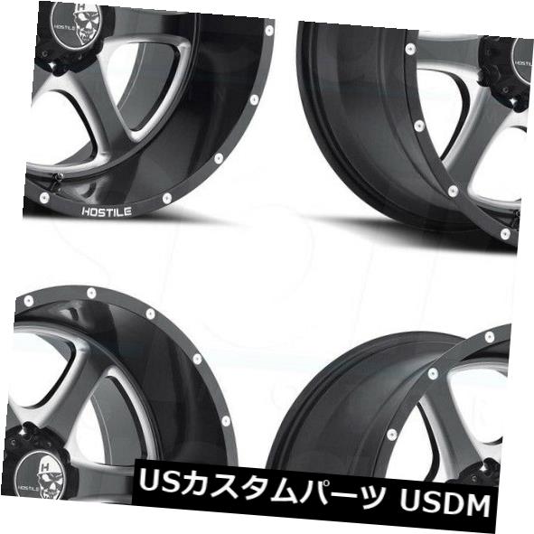 ホイール 4本セット 22x14敵対的なH105 Exile 6x5.5 / 6x139.7 -76ブラックミルドホイールリムセット（4） の通販は 587,400円
