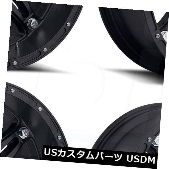ホイール 4本セット 22x14燃料人質D531 8x170 -76マットブラックホイールリムセット（4）  22x14 Fuel Hostの通販は 262,548円