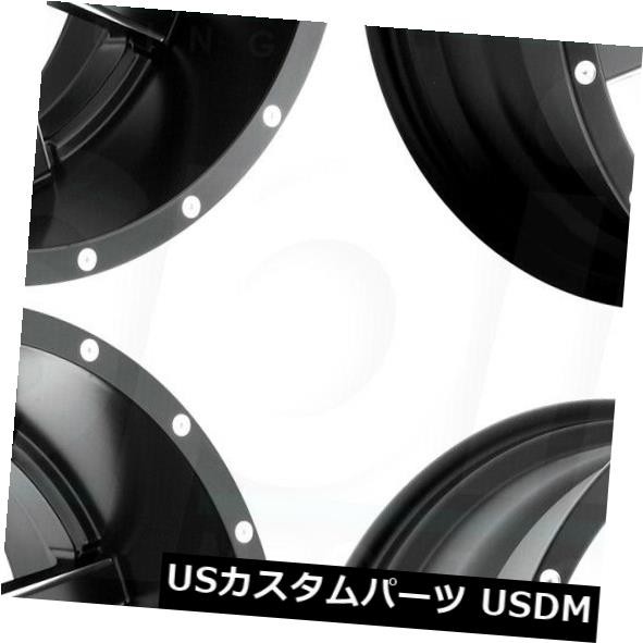 ホイール 4本セット 20x14 Fuel Maverick D538 8x6.5 / 8x165.1 -76ブラックミルドホイールリムセッの通販は