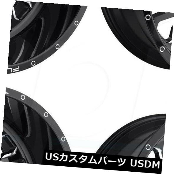 ホイール 4本セット 22x12燃料ストロークD611 8x170 -44ブラックミルドホイールリムセット（4）  22x12 Fuel Sの通販は 572,880円
