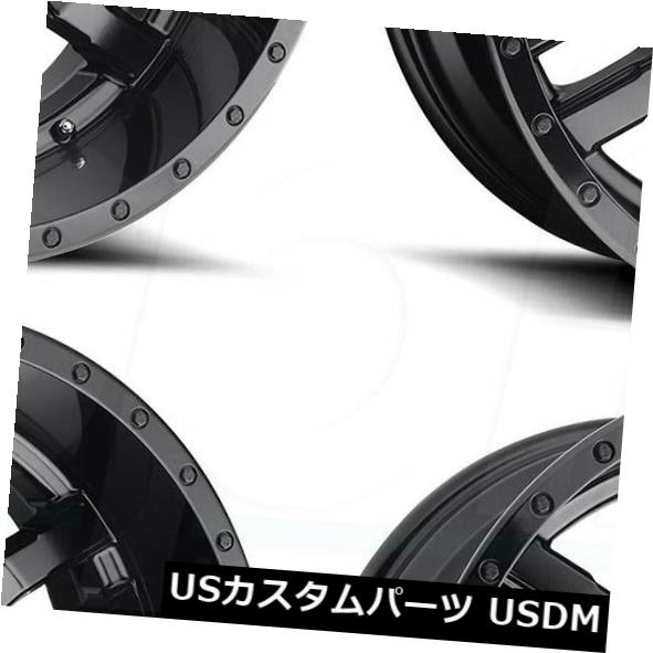 ホイール 4本セット 22x12燃料スレッジD596 5x5.5 / 5x150 -44マットブラックホイールリムセット（4）  22x12の通販は 572,880円