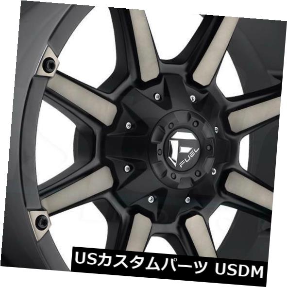 ホイール 4本セット 20x10フューエルカプラーD575 8x6.5 / 8x165.1 -12グロスブラックホイールリムセット（4）