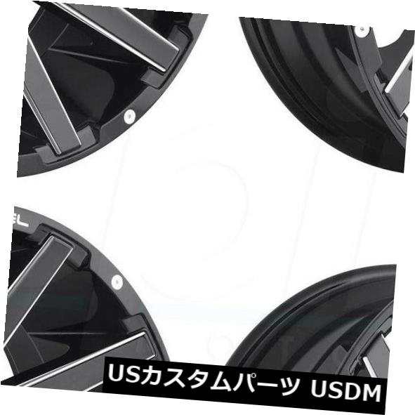 ホイール 4本セット 22x12フューエルコントラD615 6x135 / 6x5.5 -43ブラックミルドホイールリムセット（4）  22の通販は