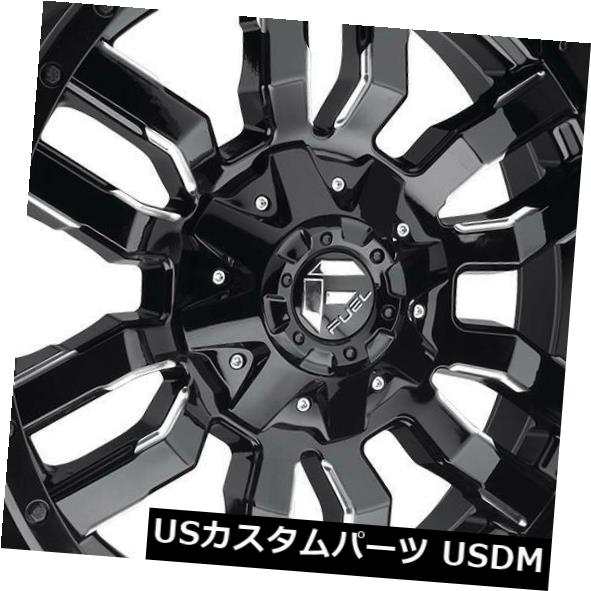 ホイール 4本セット 22x12燃料スレッジD595 6x135 / 6x5.5 -45ブラックミルドホイールリムセット（4）  22x12の通販は