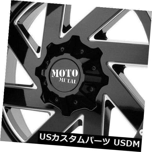 ホイール 4本セット 22x10 Moto Metal MO988近接5x5 / 5x5.5 -18ブラックミルドホイールリムセット（4）