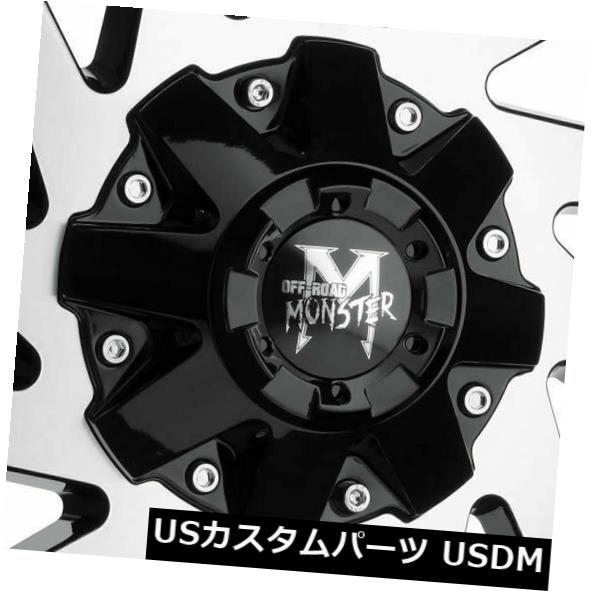 ホイール 4本セット 24x14オフロードモンスターM12 6x5.5 / 6x139.7 -76ブラックマシンホイールリムセット（4） の通販は