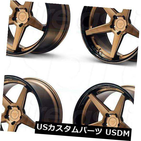 ホイール 4本セット 19x8.5 / 19x9.5 Ferrada FR3 5x112 25/30マットブロンズブラックリップホイールリム｜au  PAY マーケット