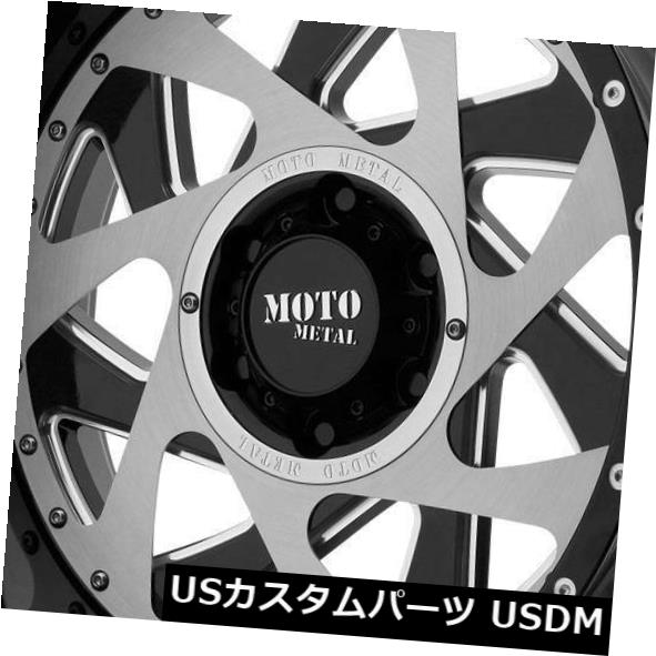 ホイール 4本セット 20x12 Moto Metal MO989 6x135 -44ブラックミルドホイールリムセット（4）  20x12 の通販は
