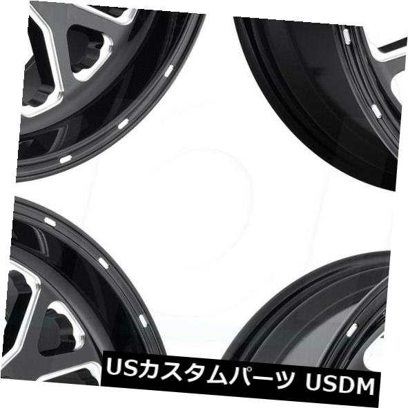 ホイール 4本セット 22x10 Fuel Titan D588 6x135 / 6x5.5 -18ブラックミルドホイールリムセット（4） の通販は