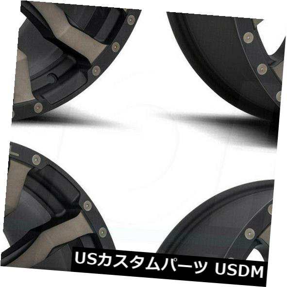 ホイール 4本セット 22x10 Fuel Blitz D674 8x6.5 / 8x165.1 -18ブラックティントホイールリムセット(の通販は