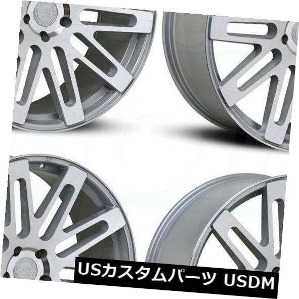 ホイール 4本セット 24x10ロードフォースRF24 5x120 20ブラシシルバーホイールリムセット（4）  24x10 Road Foの通販は